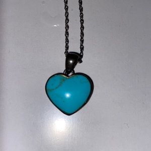 Turquoise heart necklace 925